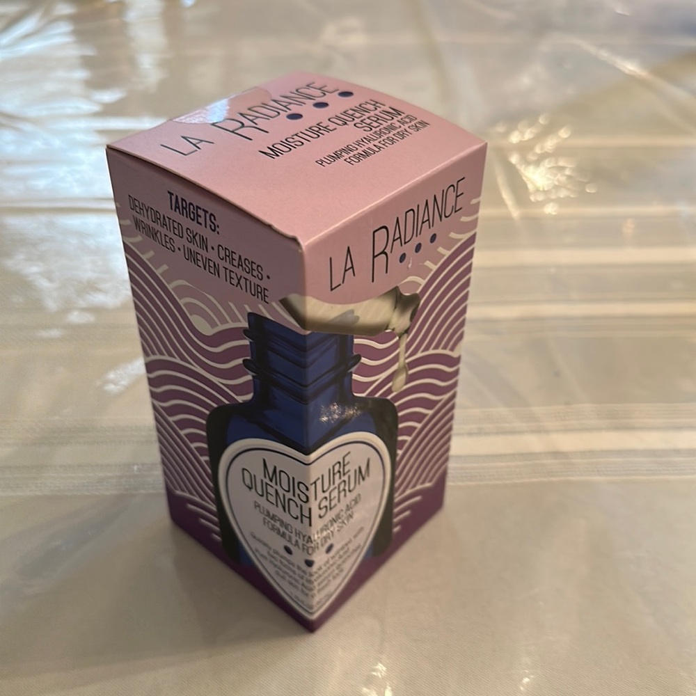NWOT LA Radiance 1.75 oz MoistureQuench Serum /Plumping Hyalirronic Acid Formula